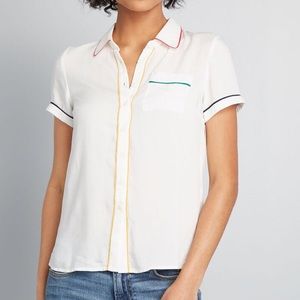 ModCloth Primary Pick Collared Blouse